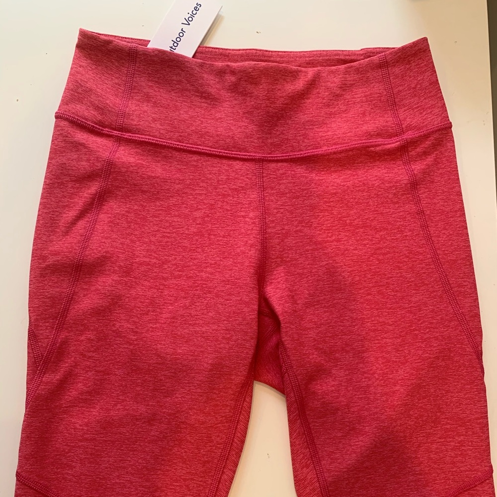 NWT Outdoor Voices Flamingo 3/4 Warm-Up Leggings